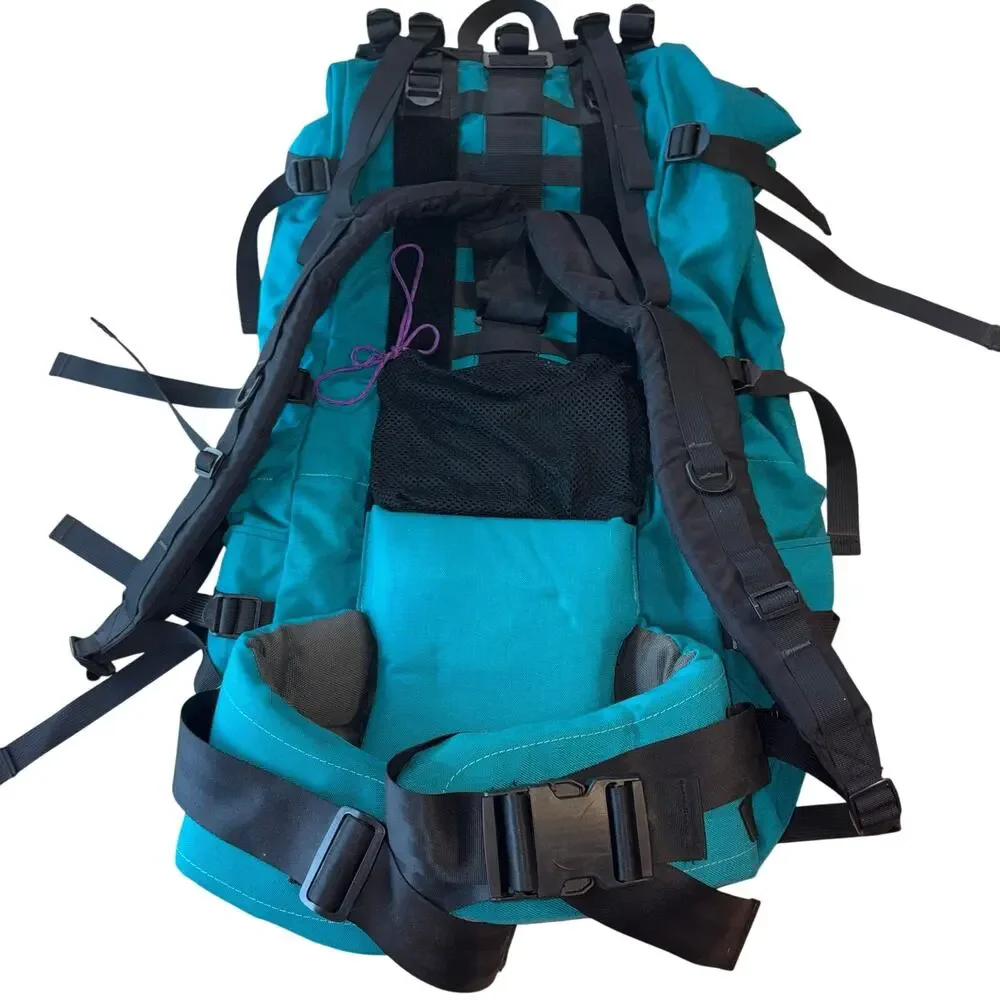 Vintage JanSport Spire‎ 80 Internal Frame Backpack 90s Teal Purple Large Hiking